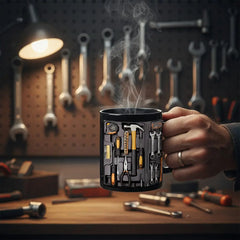 ☕ Cana cu design de trusă de scule pentru mecanici — cadoul perfect pentru pasionații de reparații