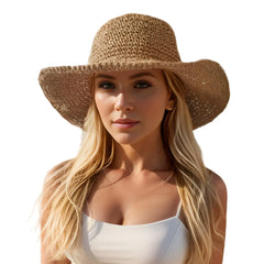 👒 Accesoriul perfect pentru vacanță! Pălărie de soare din paie împletită manual, pliabilă și ultra-ușoară! ✨🏖️