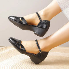 Pantofi Mary Jane din Piele: Toc Stabil și Confortabil, Mărimi 35-42 ✨