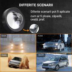 Upgrade Moto 2026 ✨ Proiectoare LED Ultra-Puternice Model Cobra 🏍️ 3 Culori + Stroboscop pentru Siguranță Maximă!