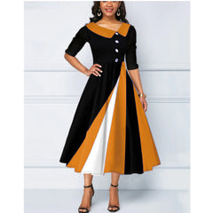 【Sosire nouă】Rochie elegantă și modernă cu imprimeu geometric