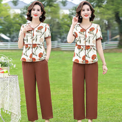 Set Casual cu Imprimeu Lotus – Confort și Eleganță pentru Zilele de Vară