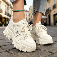 👟【Înălțare 5 cm pentru efect de picioare lungi】Pantofi casual moderni cu talpă groasă și design în culori contrastante