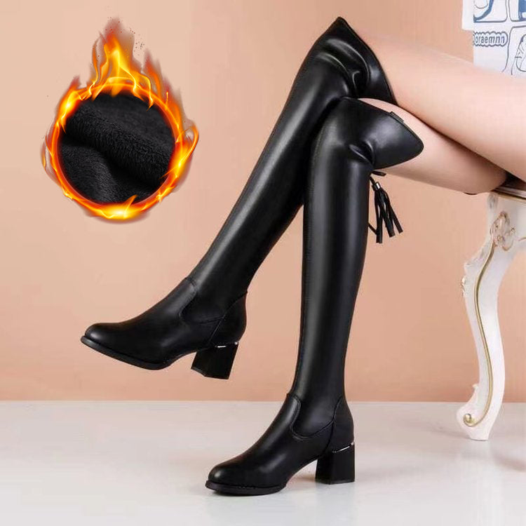 【30% Έκπτωση】💥Μεγέθη 35-41💥Ελαστικές μπότες μέχρι τον μηρό