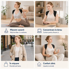 🧍‍♂️🧍‍♀️Corector invizibil pentru postură / centură pentru îndreptarea spatelui——Postură mai dreaptă și încredere maximă