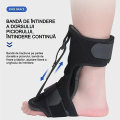 【2 buc】Orteză Medicală Glezna-Picior pentru Fasciită Plantară, Suport Regilabil Noapte, Bandă de Tracțiune Dorsală pentru Corectare Drop Foot