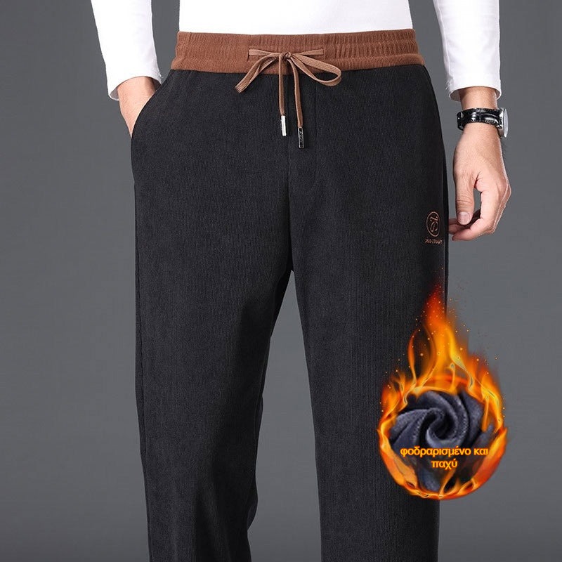 🔥【Nouă sosire】🔥Pantaloni de bumbac de înaltă calitate, extra groși și căptușiți cu fleece, confortabili și casual