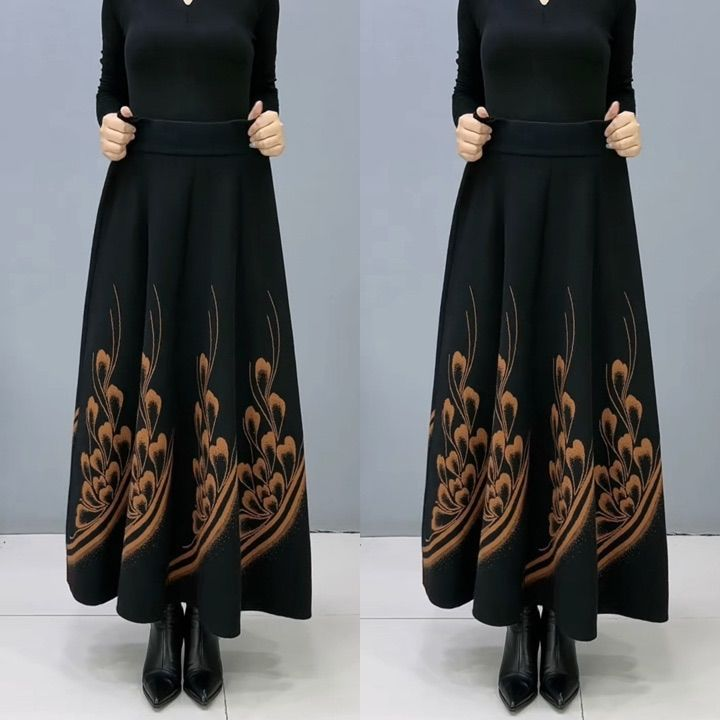 👗🎀【S-3XL】Fustă Midi din Lână, de Toamnă/Iarnă, Elegantă și Versatilă