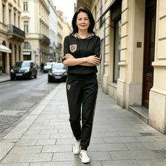 Trening de Damă Confortabil cu Glugă și Buzunare – Set Casual Perfect pentru Timp Liber