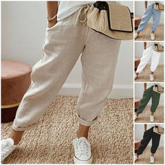 💕Reducere Produs Nou – În curând Revenim la Prețul Inițial💕Pantaloni Casual Damă Bumbac-In