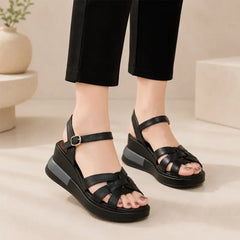 💞💞【Reducere 45%】【Mărimi 35-40】Sandale noi cu platformă din piele naturală