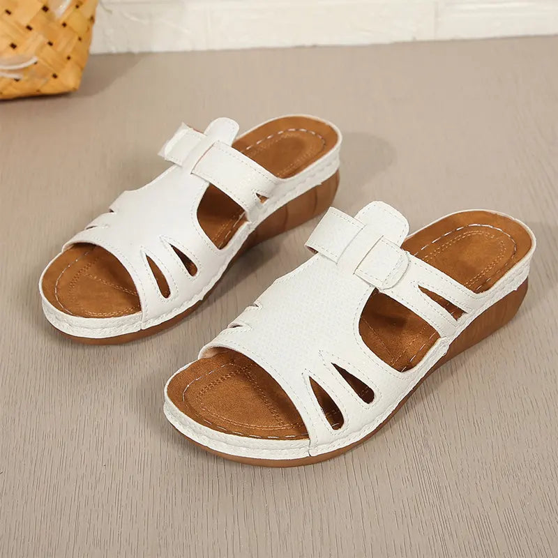 Colecția de Vară 2026 ✨ Papuci cu Platformă din Piele 👡 Confortabili și Eleganți (5cm)!