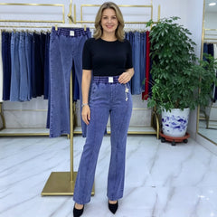 👖【calitate superioară】blugi damă la modă, cu talie înaltă și elasticitate ridicată