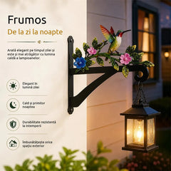 【Decorațiuni de Grădină 2026】Suport de Perete din Fier Forjat pentru Ghivece, Cârlig Decorativ Retro cu Păsări și Flori pentru Curte (6 Modele) ✨