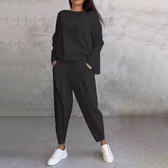 💃【Cel mai bine vândut produs din magazin】💖 Set 100% Bumbac Simplu, este potrivit atât pentru stat în casă, cât și pentru ieșit.
