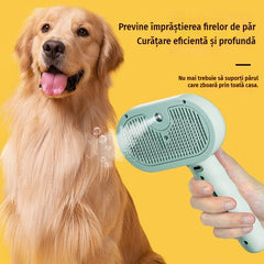 🐶🐱 perie cu abur pentru animale de companie | perie și dispozitiv pentru îndepărtarea părului, special pentru câini și pisici 💧✨