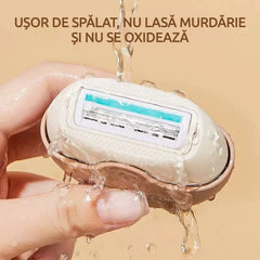 【Inovație Beauty 2026】Aparat de Ras Portabil pentru Femei cu Capac Rotativ, Trimmer Epilator și Modelator Sprâncene Anti-Zgârieturi ✨