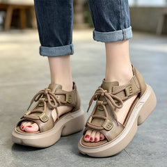 【35-40】Sandale Romane cu Platformă Moale – Confort suprem, stabilitate la fiecare pas și eleganță retro!