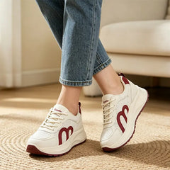 Tenis Alb Modern: Talpă de 4CM cu Amortizare, Confortabil și Stil Mărimi 35-40