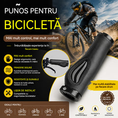 Manșoane ergonomice pentru ghidon cu suport pentru palmă – design anatomic, dublă blocare și material TPR amortizor