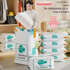 🧳【Set de 5 piese】💨 Pungă mare de depozitare sub vid, compresibilă: nu necesită pompă, este etanșă și ideală pentru a economisi spațiu în valize și acasă ✈️