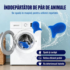 🧺【Set de 10 Bucăți】Colector Puternic de Scame pentru Mașina de Spălat——Spune Adio Părului de Animale și Scamelor de pe Haine!