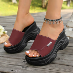 👡Papuci la modă cu talpă groasă și efect de înălțare