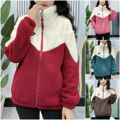 🔥🐏【M-4XL】Jachetă de iarnă fleece, jachetă de bumbac, jachetă groasă de bumbac din lână de miel, jachetă călduroasă