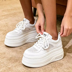 🖤💨【+7CM înălțare discretă】Pantofi casual moderni din plasă respirabilă – confortabili, ușori și perfecți pentru purtare zilnică