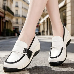 Pantofi Loafers de Damă cu Talpă Moale Ortopedică, Mocasini Slip-On pentru Corectarea Posturii și Ameliorarea Durerilor de Picioare, Încălțăminte din Piele Premium