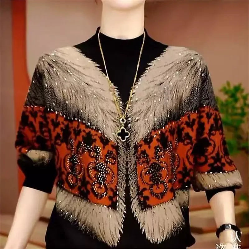 【Reducere pentru produse noi – În curând se va reveni la prețul inițial】Bluză reversibilă din catifea germană de înaltă calitate cu design imprimat