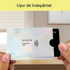 8 bucăți 🔒 8 huse cu blocare RFID pentru carduri – Protecție pentru carduri bancare și de identitate