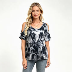 👚Tricou Fashion Oversize cu Umeri Decupați