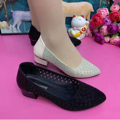 【30% OFF】【35-41】Sandale Hot Diamond Mesh Hollow respirabile pentru damă