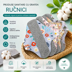 【5buc】Pad antibacterian lavabil din bumbac grafen