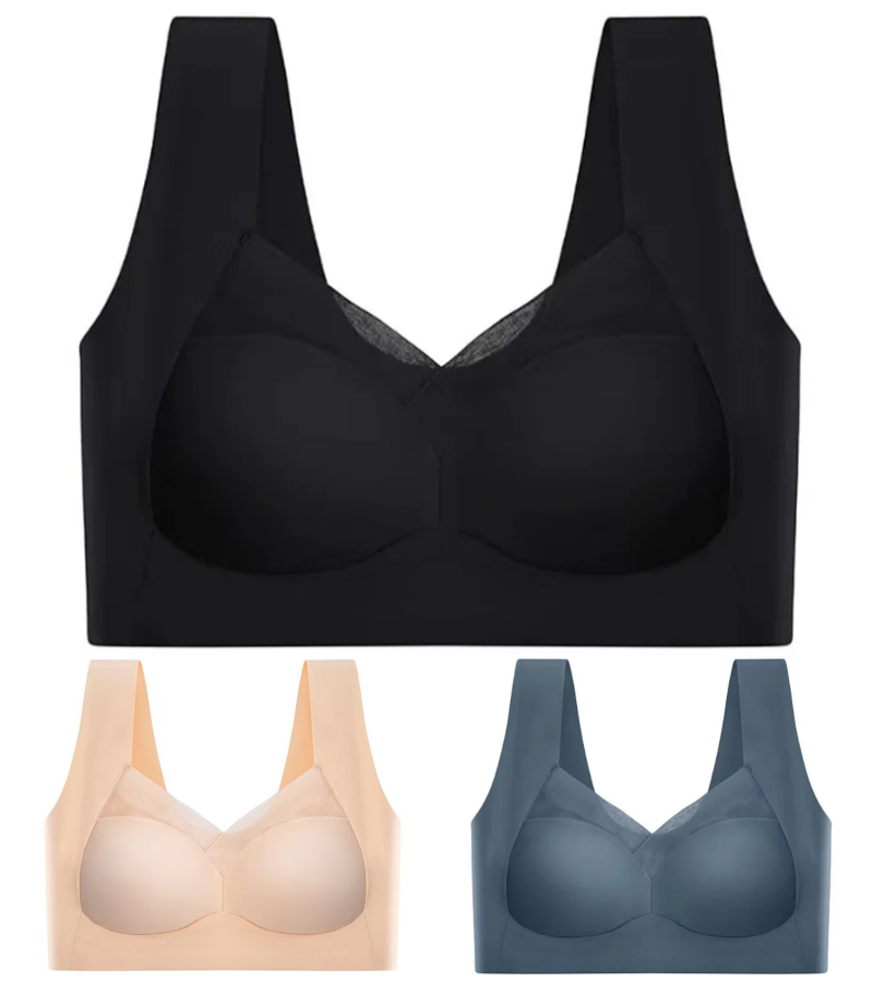 💥【Pachet de 3】【L-6XL】Sutien push-up de înaltă calitate, fără cusături, la modă și sexy, previne căderea