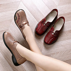 🌸【Atât de moi încât nu vrei să îi mai dai jos】Sandale elegante cu perforații și talpă moale confortabilă