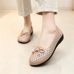 🥿 Pantofi Casual de Vară din Piele Naturală – Decupaje Respirabile, Talpă Ultra-Moale și Confort Maxim pentru Mame! 🌸