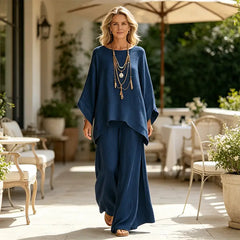 Set din In și Bumbac: Cămașă Oversize și Pantaloni Largi, Stil Minimalist și Răcoros, Mărimi S-3XL