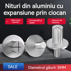 【100BUC】🔨 Nit din aluminiu cu montare prin lovire – Fixare rapidă și rezistentă🔧