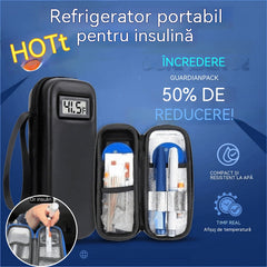Geantă frigorifică de călătorie pentru insulină cu afișaj de temperatură