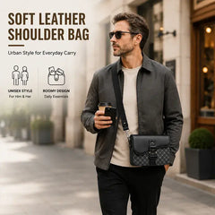 💼 Stil street-style și eleganță masculină! Geantă crossbody bărbătească tip Saddle (Cataramă tactică metalică / Curea lată multicoloră)! ✨