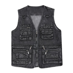 [Cel mai mic preț online] Vestă din denim multifuncțională, modernă, casual