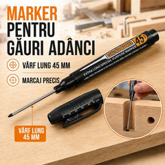 🖊️【Set de 10 Bucăți】Markere cu Vârf Lung pentru Găuri Adânci, Reîncărcabile și Reutilizabile