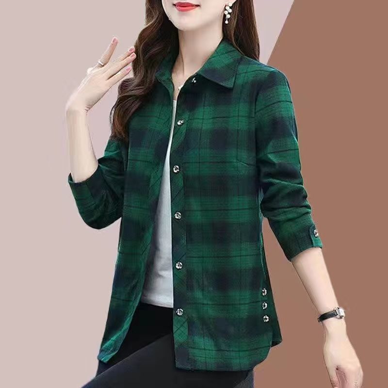 🎁【L-5XL】💕Noi cămăși de toamnă în carouri, la modă și versatile, pentru femei, O cămașă unică!