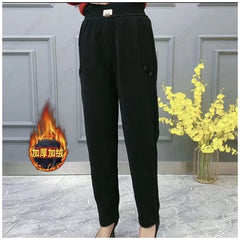 🎁👖Παντελόνι casual με φαρδιά γραμμή και χοντρή φλις επένδυση, για μεγάλα μεγέθη, κατάλληλο για όλους τους σωματότυπους