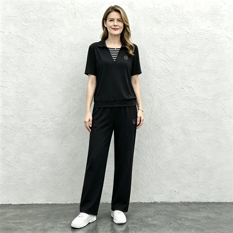 ✨ Compleu de Vară 2 Piese Chic – Efect Vizual 2-în-1, Maschează Imperfecțiunile și Scapi de Stresul Asortării! 🌸 Loose Style