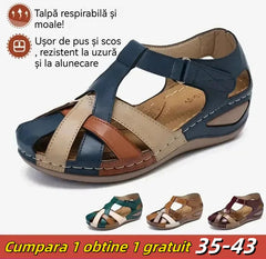🔥🩰【35-43】Sandale cu platformă din piele moale gol pentru damă