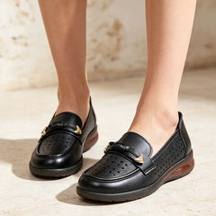 👞【best-seller în magazin】pantofi casual din piele, cu talpă moale și design perforat respirabil