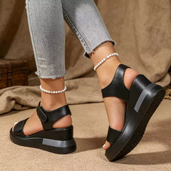 sandale din piele naturală cu talpă groasă, fashion ｜impermeabile și rezistente la uzură, talpă moale pentru confort fără oboseală